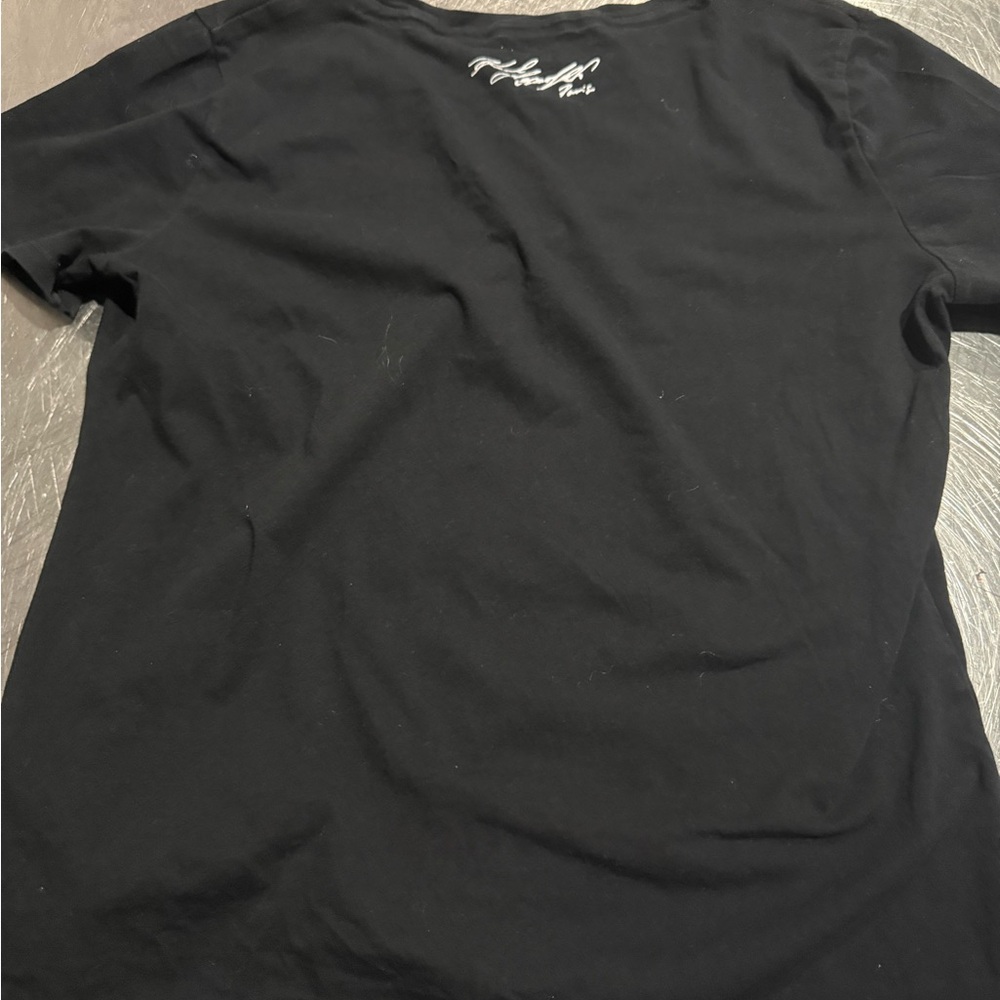 Karl Lagerfeld Paris women’s black  Tee with Iconic Graphics with sequins/beads - Picture 4 of 4